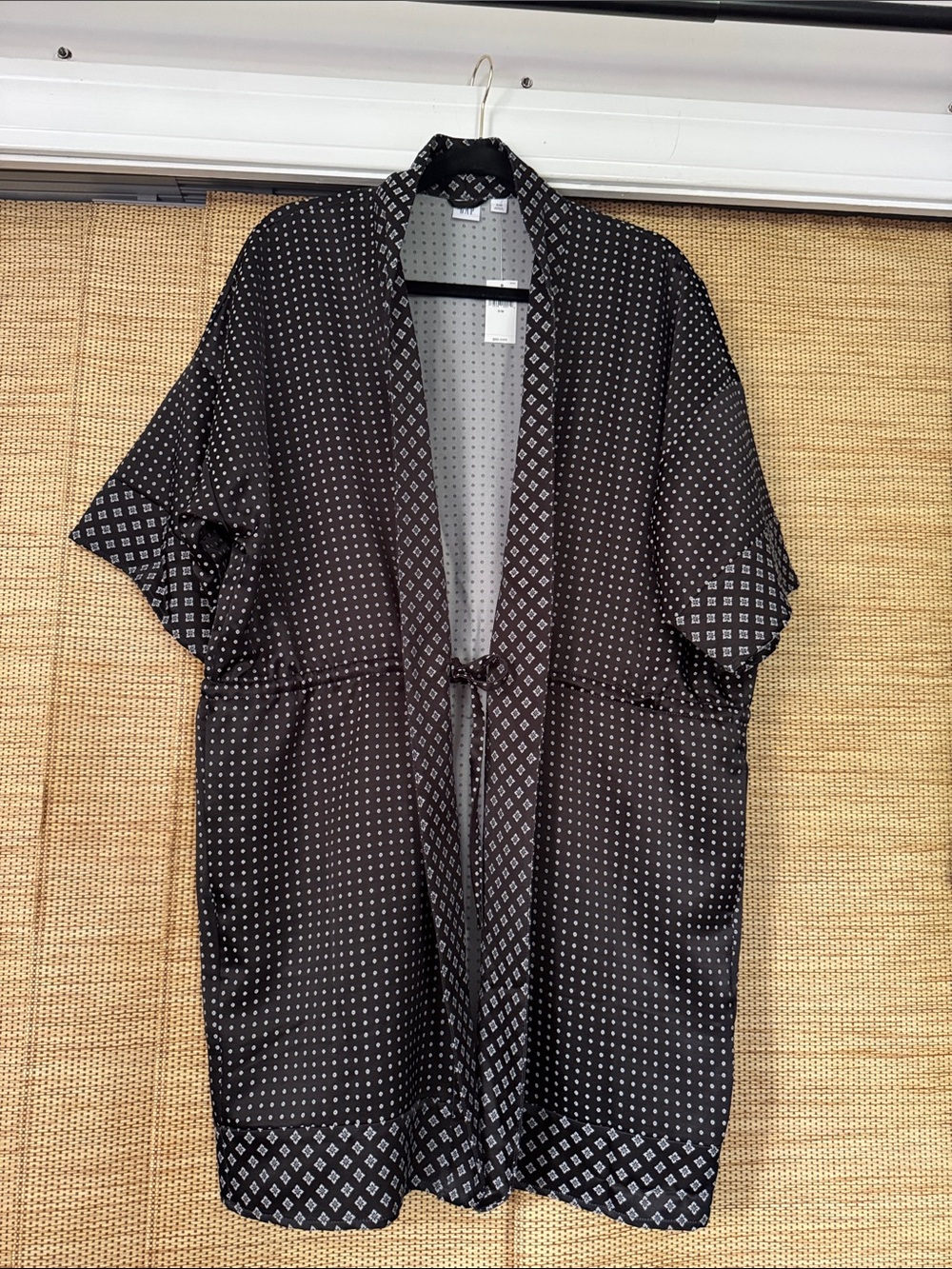 GAP Black & White Printed Open-Front Kimono
